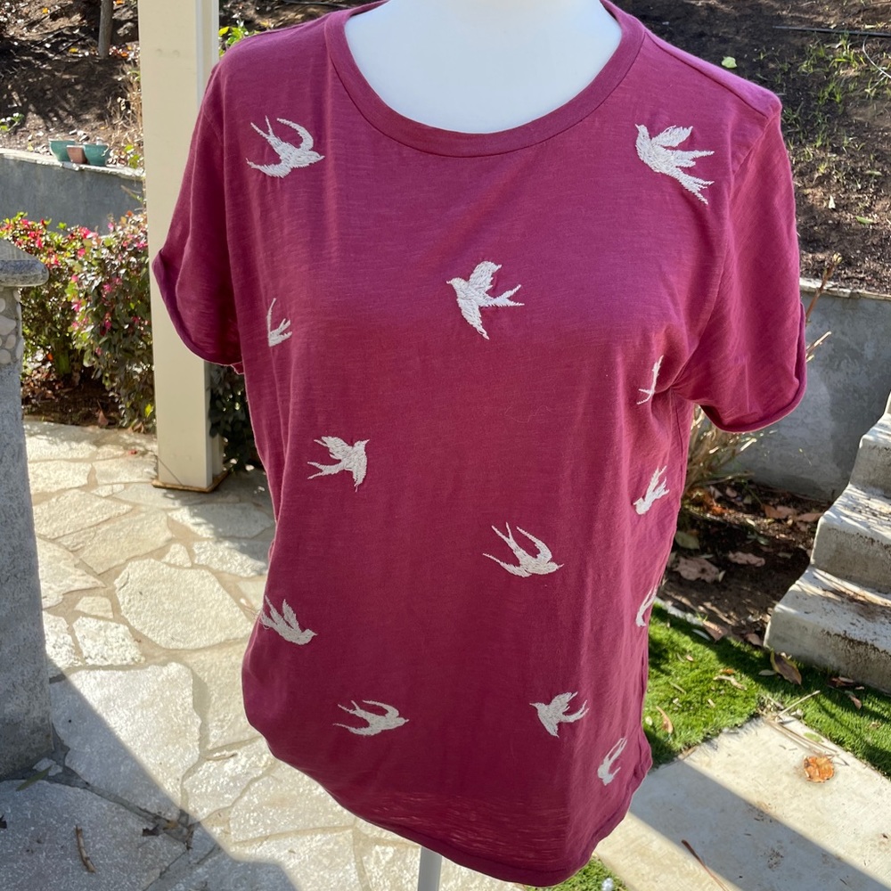 Lucky Brand Pink Bird Top